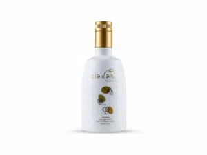 Bouteille de 500 ml d’huile d’olive extra vierge bio Eladaki – design blanc et or