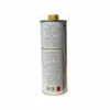 Verso du bidon d’huile d’olive bio Kavalaria Estate 500 ml avec description multilingue