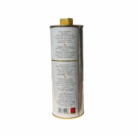 Verso du bidon d’huile d’olive bio Kavalaria Estate 500 ml avec description multilingue