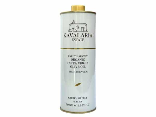 Bio Kavalaria Estate extra natives Olivenöl 500 ml, frühe Ernte aus Kreta.