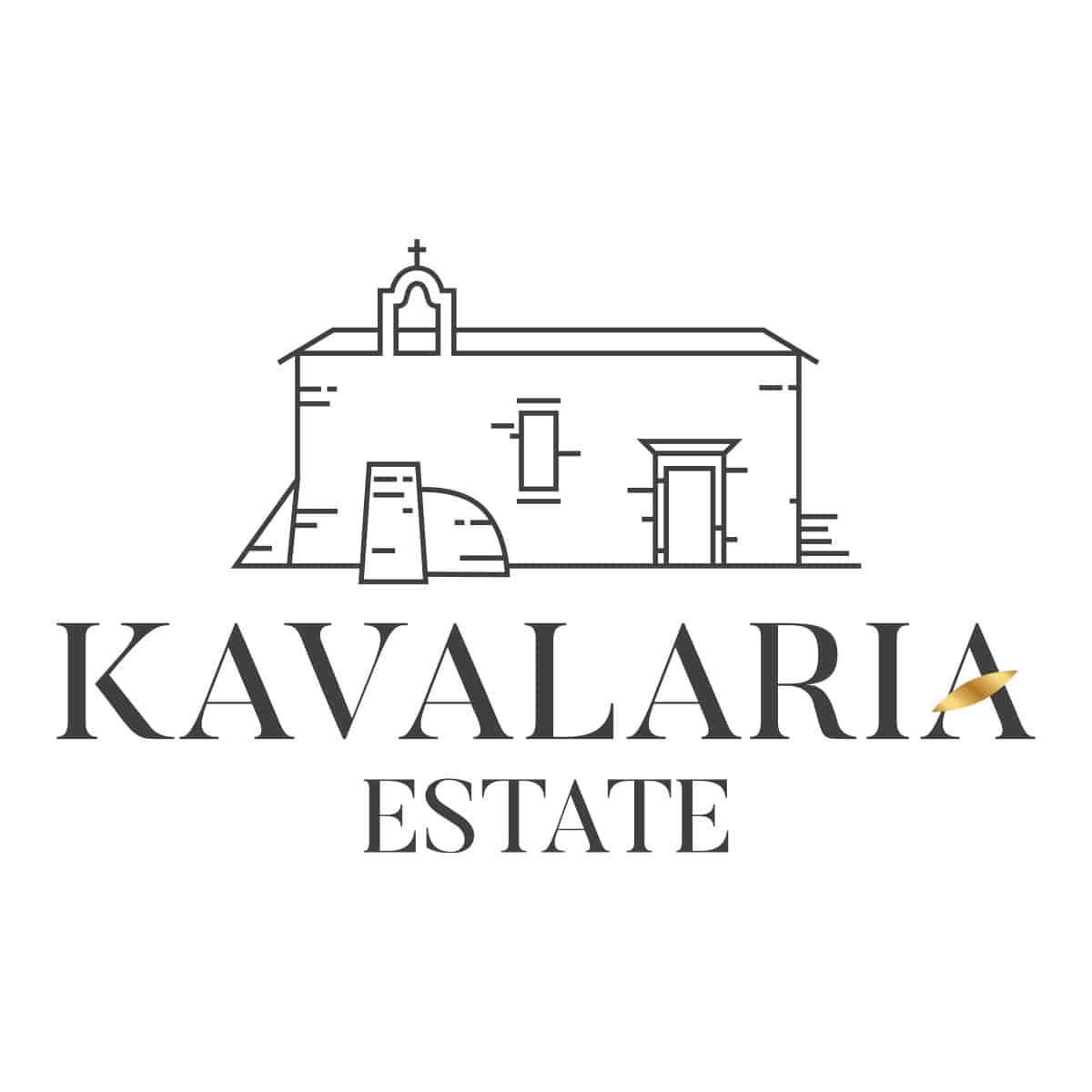 Kavalaria Estate logo. Kavalaria Estate, domaine familial crétois, produit une huile d'olive extra vierge biologique de la variété Koroneiki, récoltée précocement et pressée à froid.