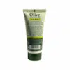 Dos du masque visage Herbolive à l’argile verte et huile d’olive – 100 ml.