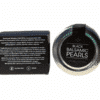 Top view of the Messino balsamic vinegar pearl jar with its black box