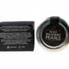 Top view of the Messino balsamic vinegar pearl jar with its black box