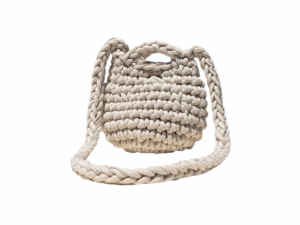Sac Pebble en crochet fait main couleur beige – The Mama Made