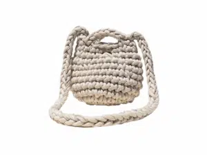 Sac Pebble en crochet fait main couleur beige – The Mama Made