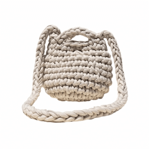 Sac Pebble en crochet fait main couleur beige – The Mama Made