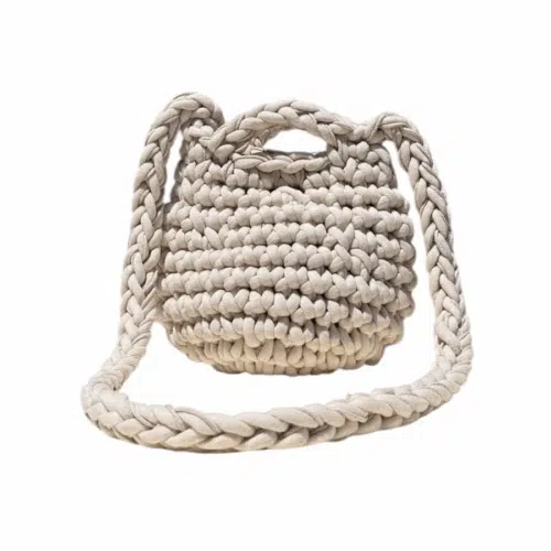 Sac Pebble en crochet fait main couleur beige – The Mama Made