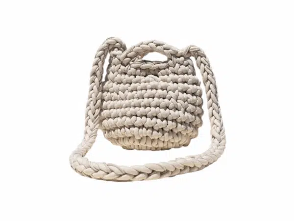 Sac Pebble en crochet fait main couleur beige – The Mama Made