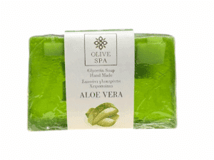 100g handmade Aloe Vera soap with glycerine, made by Olive Spa.