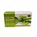 Aloe Vera Olive Spa Soap 90g, natural soap with olive oil and aloe vera extract, for face and body.