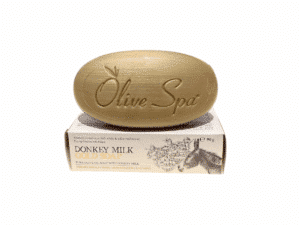Olive Spa Soap with donkey milk Gold 90g with olive oil, box.