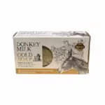 Savon Olive Spa au lait d'ânesse Or 90g dans sa boîte, savon à l'huile d'olive pour le visage et le corps.
