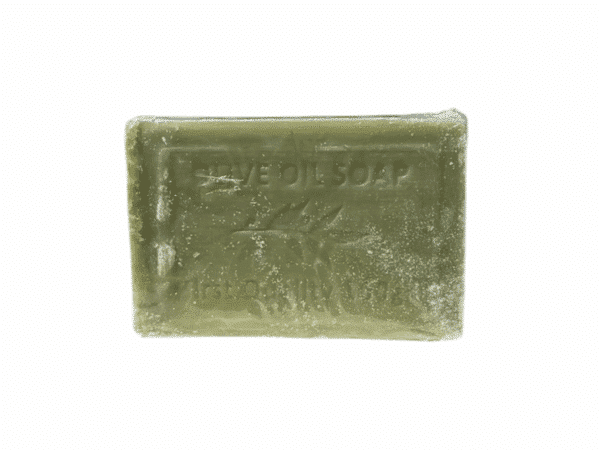 Rückansicht der traditionellen griechischen Kalypso-Seife mit Olivenöl - 100 g