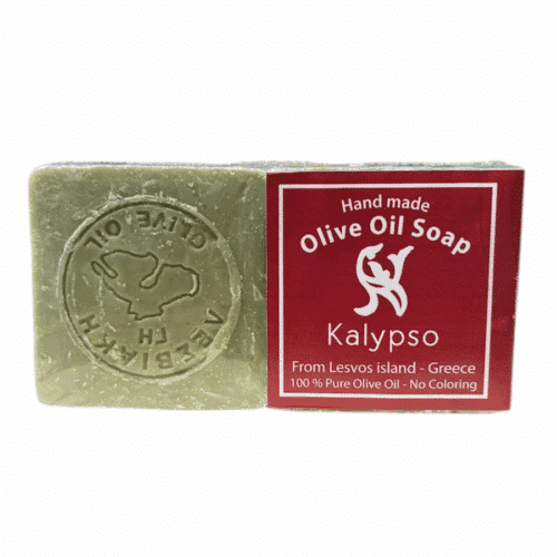 Duo de savons Kalypso à l’huile d’olive – 2 x 150 g, façonnés à la main à Lesvos