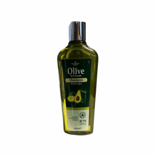 Shampoing Herbolive à l’avocat et à l’huile d’olive bio pour tous types de cheveux – 200 ml