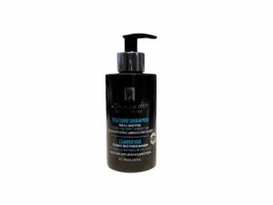 Shampooing eau volcanique pour tous types de cheveux 250 ml Olive Spa, flacon avec pompe, adapté aux peaux sujettes à l’acné et extrait d’eau volcanique.