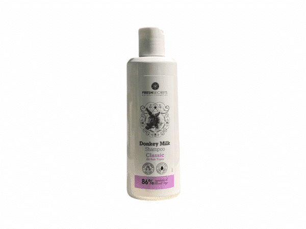Shampoing au lait d’ânesse tous types de cheveux Fresh Secrets 200 ml.
