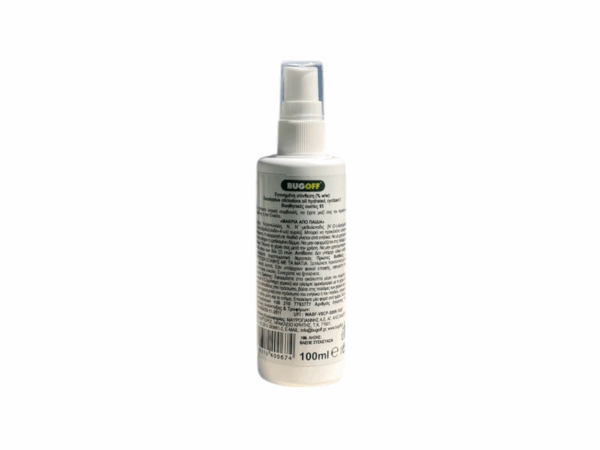 Ingrédients et informations du spray anti-moustique naturel citronnelle BugOff 100 ml