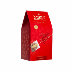 Tisana energetica biologica in confezione da 10 bustine di Moly, un infuso di erbe toniche.