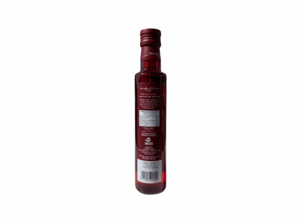 Étiquette arrière du vinaigre de vin rouge Messino 250 ml