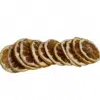Homemade slices of dried Greek lemons in a row