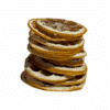 Stack of homemade dried Greek lemon slices