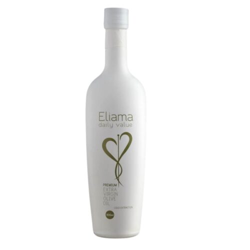 Eliama Daily value premium. Extra virgin olive oil. Cold extraction. Elli's Farm.
