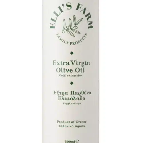 Extra virgin olive oil. Greece. Crete. Elli's Farm. 500 ml. 3 liters.