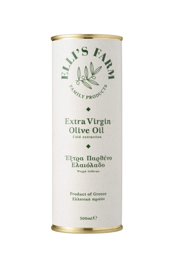Extra virgin olive oil. Greece. Crete. Elli's Farm. 500 ml. 3 liters.