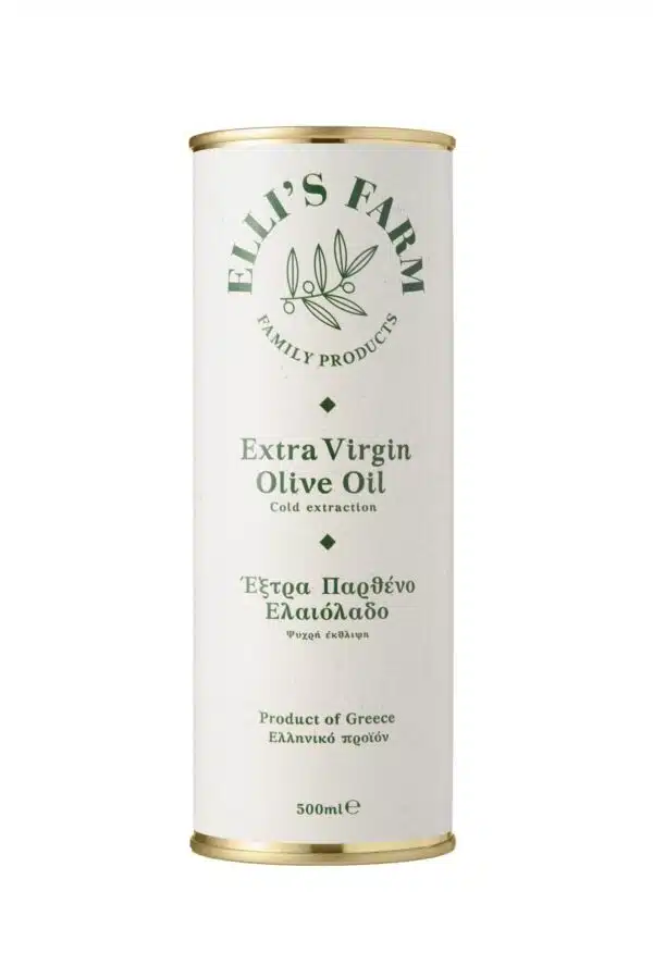 Extra virgin olive oil. Greece. Crete. Elli's Farm. 500 ml. 3 liters.