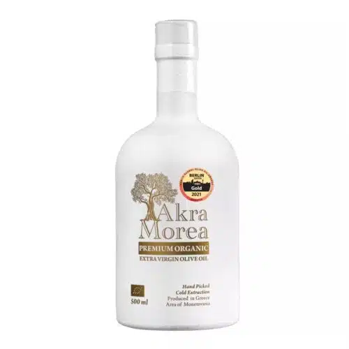 Premium Organic Extra Virgin Olive Oil 500ml. Akra Morea.