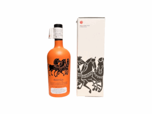 Bouteille d’huile d’olive extra vierge biologique Skoutari 500 ml avec coffret design primé – production grecque
