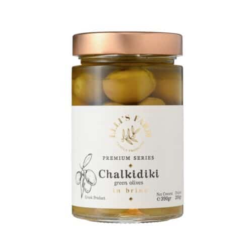 Chalkidiki olives in brine from Elli's Farm.