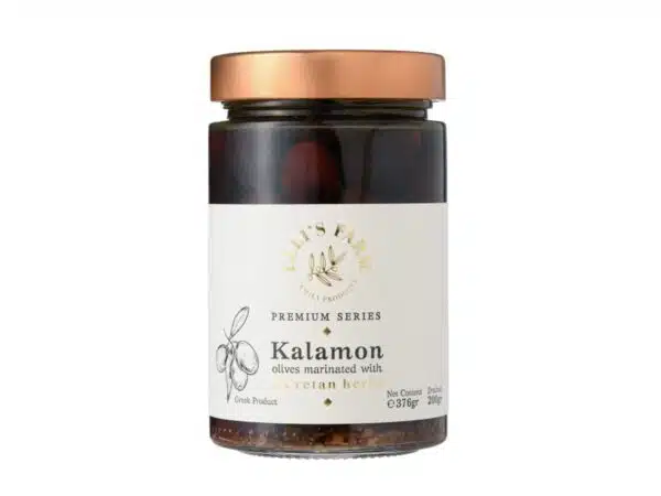 Marinated olives with 6 Cretan herbs from Elli's Farm.