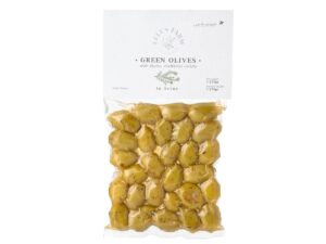 Olive vertes marinées au thym. Elli's Farm.
