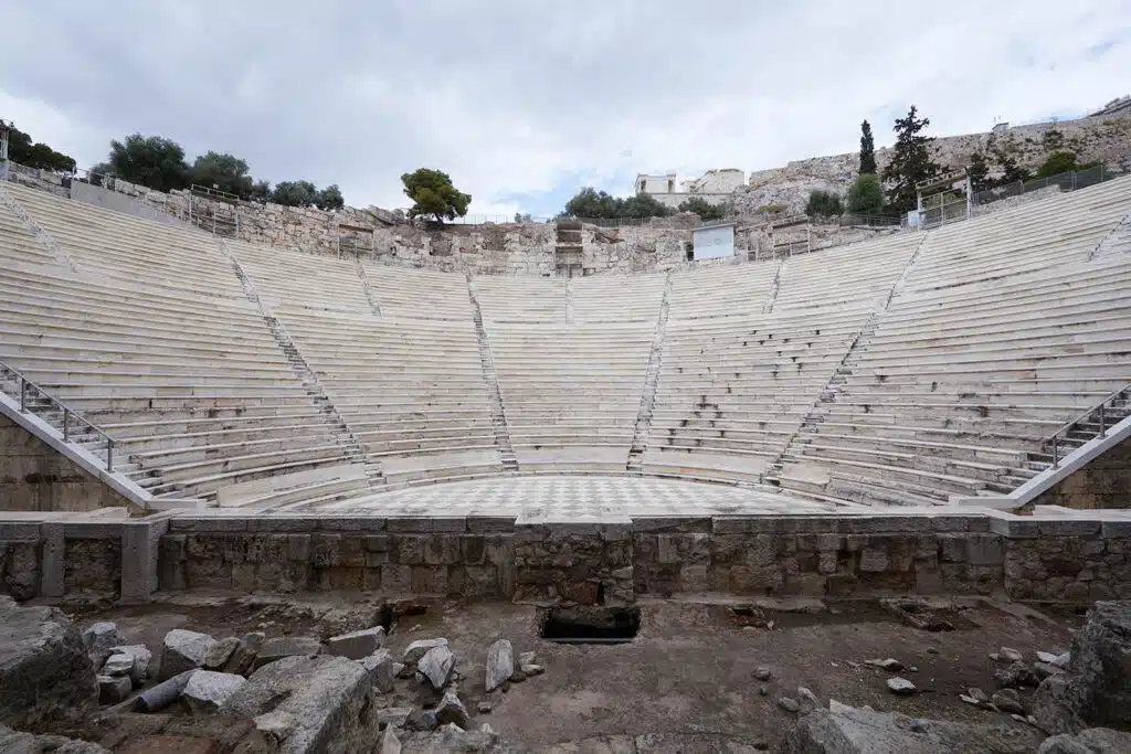 Odéon d’Hérode Atticus à Athènes – gradins en marbre restaurés, Festival d’Athènes et d’Épidaure 2025 .Photos de Michalis Kloukinas