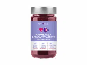 Confiture de fruits des bois Evlogia 280 g – sans sucre ajouté, sans conservateurs ni pectine