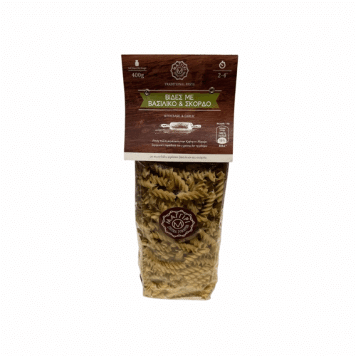 Fusilli grecs artisanaux ail et basilic – 400 g – Maggiri
