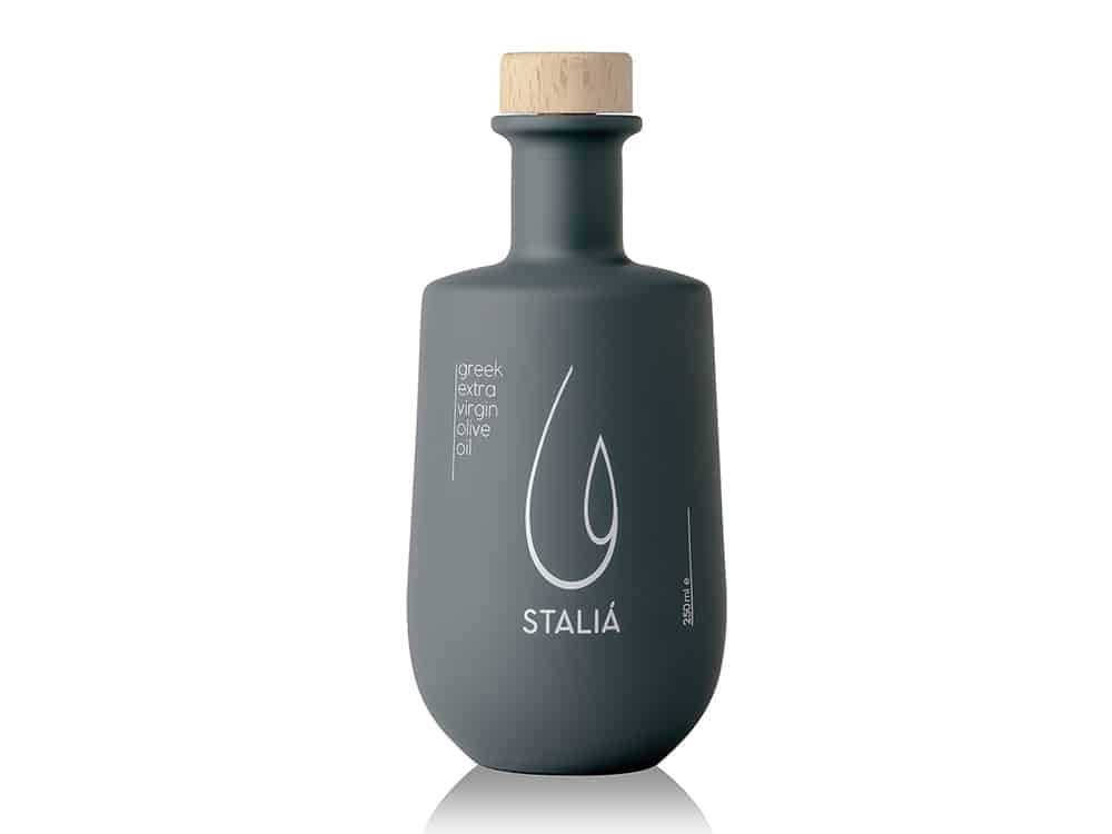 Bouteille en céramique foncée de 250 ml – huile d’olive extra vierge Staliá de Grèce. Analyses techniques de l'huile d'olive Stalia.