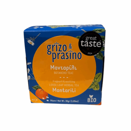 Infusion bio camomille mélisse et mandarine – Grizo & Prasino – boîte de 30 g