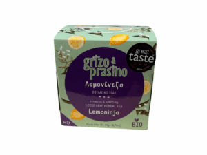 Boîte d’infusion citron, verveine et menthe – Grizo & Prasino – 20 g – thé en vrac bio