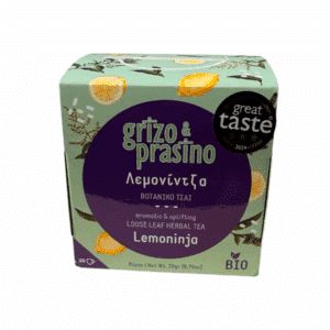 Boîte d’infusion citron, verveine et menthe – Grizo & Prasino – 20 g – thé en vrac bio