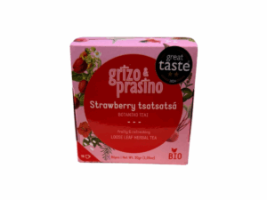 Infusion fraise menthe verte roselle romarin 30 g Grizo & Prasino – boîte vue avant