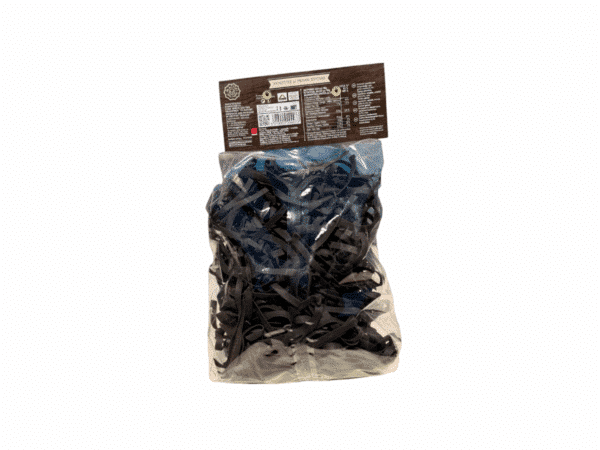 Rückseite des Beutels mit griechischen Nudeln mit Tintenfischtinte - Maggiri - 400 g