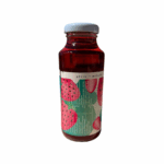 Dos de la bouteille de thé glacé aux herbes menthe fraise hibiscus 250 ml Grizo & Prasino