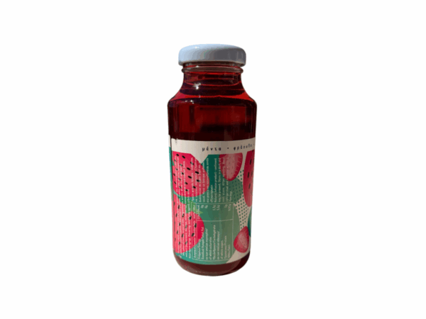 Flaschenrückseite von Kräuter-Eistee Minze Erdbeer Hibiskus 250 ml Grizo & Prasino