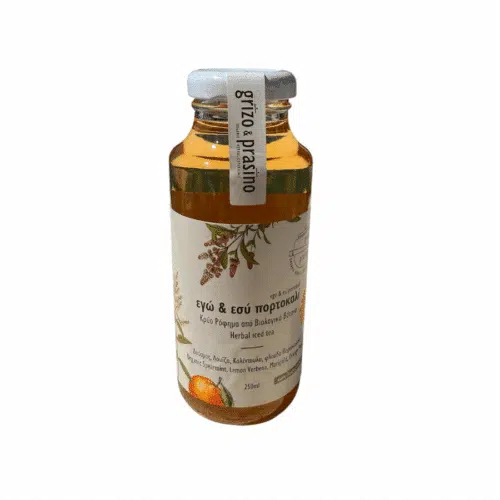 Thé glacé aux herbes orange menthe verte verveine citronnée 250 ml Grizo & Prasino
