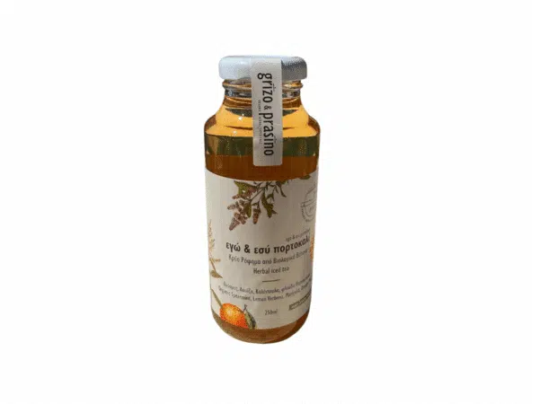 Thé glacé aux herbes orange menthe verte verveine citronnée 250 ml Grizo & Prasino