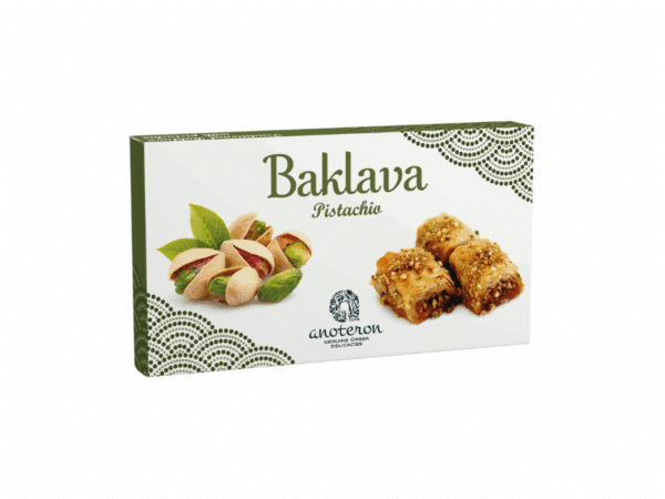 Baklava artisanal à la pistache d’Égine – boîte de 160 g